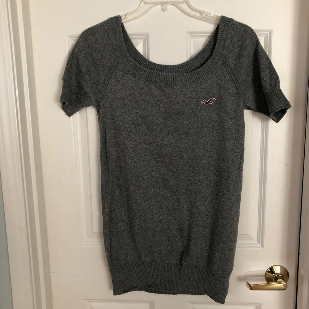 Hollister gray long sweater.